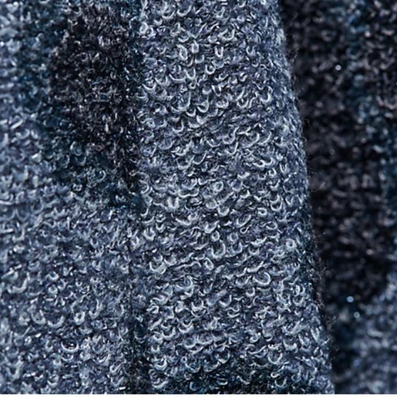 NWT SUSAN GRAVER BLUE LEOPARD ANIMAL PRINT GLITTER OVERSIZED CARDIGAN SWEATER XS - Picture 4 of 4